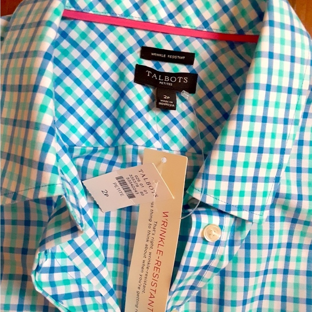 Talbots brand-new with tagss button down sleeveless tailored short, 2P